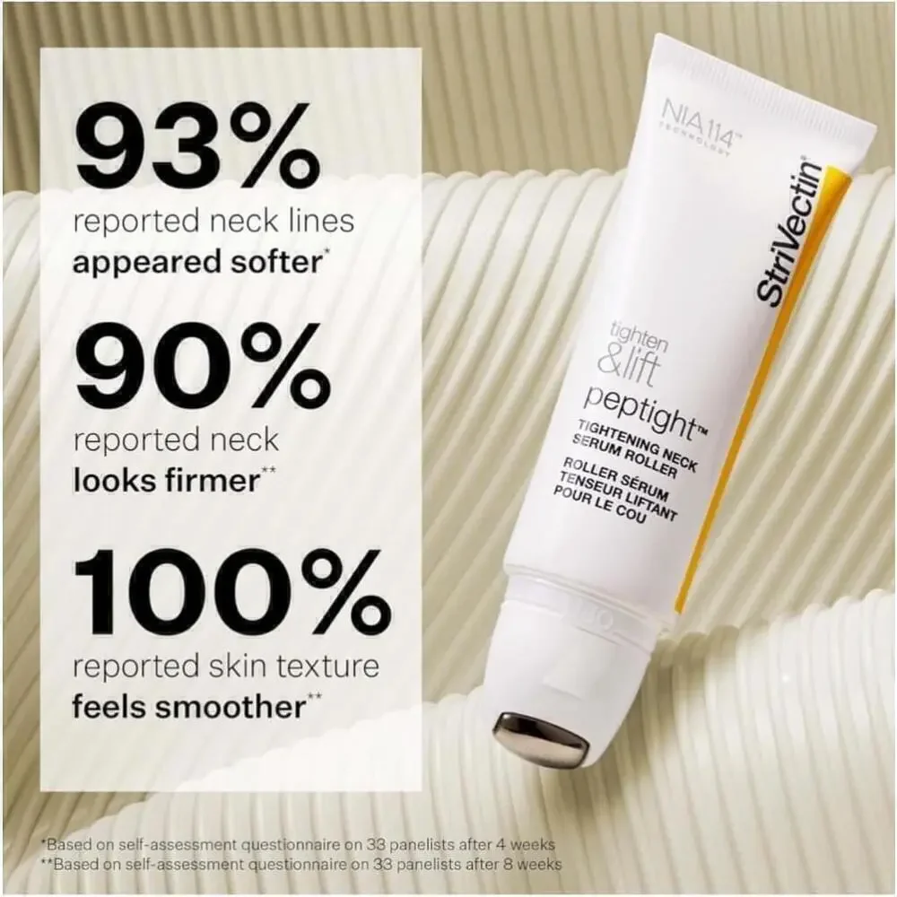 StriVectin Tighten & Lift Peptight Neck Serum Roller 1.7 oz Yellow